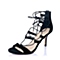 STACCATO/思加图夏季专柜同款黑色羊绒皮革女凉鞋9VN10BL6