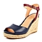 STACCATO/思加图夏季专柜同款深兰色牛皮女凉鞋9JF03BL6