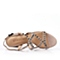 STACCATO/思加图夏季专柜同款羊绒皮舒适粗跟女皮凉鞋9UY06BL6