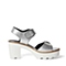 STACCATO/思加图夏季专柜同款银色牛皮革皮凉鞋F8101BL6