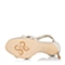 STACCATO/思加图夏季专柜同款浅金色布面女凉鞋9JM01BL6