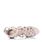 STACCATO/思加图夏季专柜同款米色羊绒皮革女凉鞋9JM04BL6