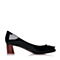 STACCATO/思加图秋季专柜同款黑色漆皮牛皮百搭女单鞋9A701CQ6