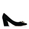 STACCATO/思加图秋季专柜同款黑色羊绒皮女单鞋9B703CQ6