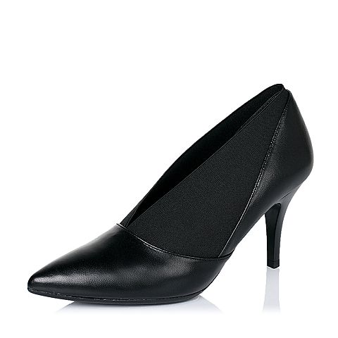 STACCATO/思加图秋季专柜同款黑色羊皮女单鞋9UE27CM6