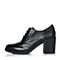 STACCATO/思加图秋季专柜同款黑色牛皮女休闲鞋9XA12CM6