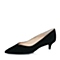 STACCATO/思加图秋季专柜同款黑色羊皮优雅V型剪裁女单鞋9UK13CQ6