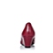 STACCATO/思加图秋季专柜同款酒红色羊皮甜美坡跟女单鞋ER926CQ6