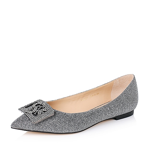 STACCATO/思加图18周年限量版银灰色专柜女单鞋9UG23AQ6