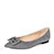 STACCATO/思加图18周年限量版银灰色专柜女单鞋9UG23AQ6