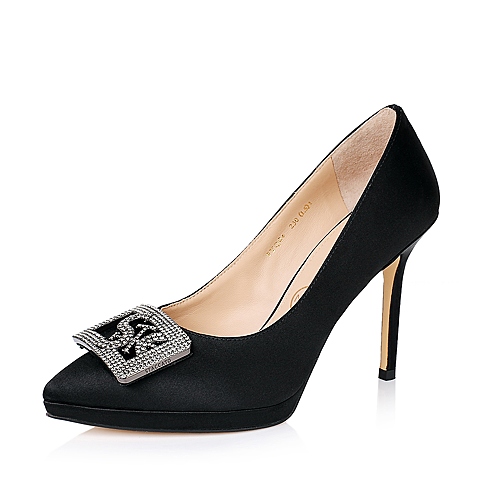STACCATO/思加图18周年限量版黑色专柜女单鞋9YQ04AQ6