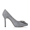 STACCATO/思加图18周年限量版银灰色专柜女单鞋9YQ04AQ6