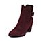 STACCATO/思加图冬季专柜同款酒红色羊皮女靴9SA17DD6