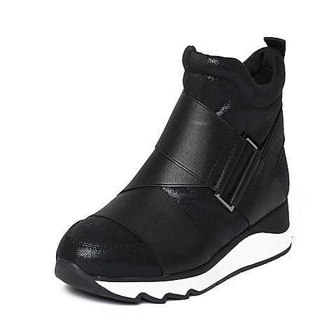 STACCATO/思加图冬季专柜同款黑色布女靴9JX06DD6