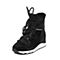 STACCATO/思加图冬季专柜同款黑色羊皮女靴9JX05DD6