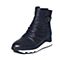 STACCATO/思加图冬季专柜同款深兰/兰色牛皮女靴（冲孔）9JX01DD6