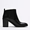 STACCATO/思加图冬季专柜同款黑色牛皮女短靴9C903DD6