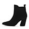 STACCATO/思加图冬季专柜同款黑色羊皮女靴9C801DD6