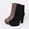 STACCATO/思加图冬季专柜同款黑色羊皮绒面单里女皮靴9C701DD6