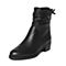 STACCATO/思加图冬季专柜同款黑色牛皮女靴9C603DD6