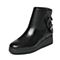 STACCATO/思加图冬季专柜同款黑色牛皮女靴9B405DD6