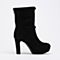 STACCATO/思加图冬季专柜同款黑色羊皮女靴9C704DZ6