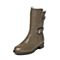 STACCATO/思加图冬季专柜同款深灰色牛皮女靴（毛里）9C404DS6