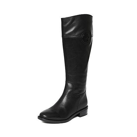 STACCATO/思加图冬季专柜同款黑色牛皮女长靴9RA70DG6