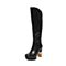 STACCATO/思加图冬季专柜同款黑色牛皮女靴9C708DG6