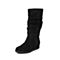 STACCATO/思加图冬季专柜同款黑色牛皮女靴9C301DG6