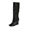STACCATO/思加图冬季专柜同款黑色小牛皮女靴9B309DG6