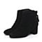 STACCATO/思加图冬季专柜黑色同款羊绒皮女皮靴H1101DD6