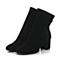 STACCATO/思加图冬季专柜同款黑色羊皮（单里）女皮靴H5101DD6