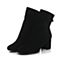 STACCATO/思加图冬季专柜黑色同款羊绒皮（绒里）女皮靴H5101DD6