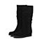 STACCATO/思加图冬季专柜同款黑色牛皮（绒里）女皮靴9C301DG6