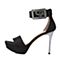 STACCATO/思加图夏季专柜同款黑色亮片布女凉鞋9JK05BL6