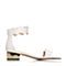 STACCATO/思加图夏季专柜同款白色牛皮女凉鞋US04DBL6