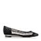 STACCATO/思加图春季专柜同款黑色网布/羊绒皮女单鞋F2101AQ6