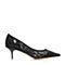 STACCATO/思加图春季专柜同款黑色蕾丝网布女单鞋9YD03AQ6