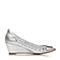 STACCATO/思加图春季专柜同款银色牛皮女单鞋ER914AQ6