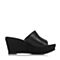 STACCATO/思加图夏季专柜同款黑色牛皮女皮凉鞋9FH76BT6