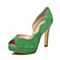 STACCATO/思加图春季专柜同款绿色羊皮女皮凉鞋9KM15AU6