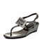 STACCATO/思加图夏季专柜同款银灰色亮片布女凉鞋EM484BL6