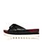STACCATO/思加图夏季专柜同款黑色绵羊皮女凉鞋9VI07BT6