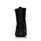 STACCATO/思加图冬季专柜同款黑色牛皮绒里方跟短筒女皮靴H7101DD6