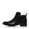 STACCATO/思加图冬季专柜同款黑色打蜡胎牛皮短筒女皮靴9RA60DD6