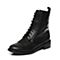 STACCATO/思加图冬季专柜同款黑色牛皮绒里女皮靴9RA68DD6