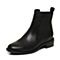 STACCATO/思加图冬季专柜同款黑色牛皮绒里短筒女皮靴P9RA7DD6