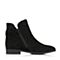 STACCATO/思加图冬季专柜同款黑色羊绒皮绒里女皮靴9KH18DD6