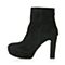 STACCATO/思加图冬季专柜同款黑色羊绒皮绒里女皮靴9C701DD6